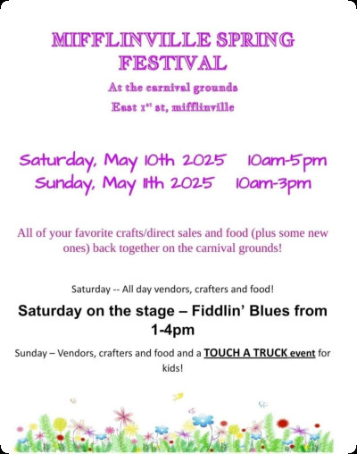 2025 Mifflinville Spring Fesival