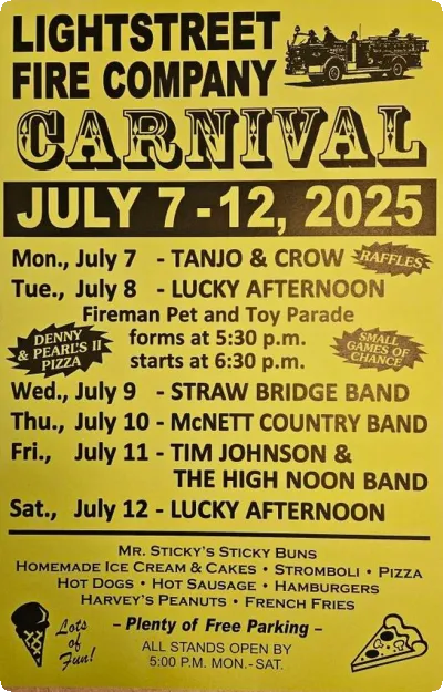 2025 Lightstreet Fireman’s Carnival
